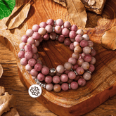 Bracelet Mala en Rhodonite | Lithothérapie Stéphanie